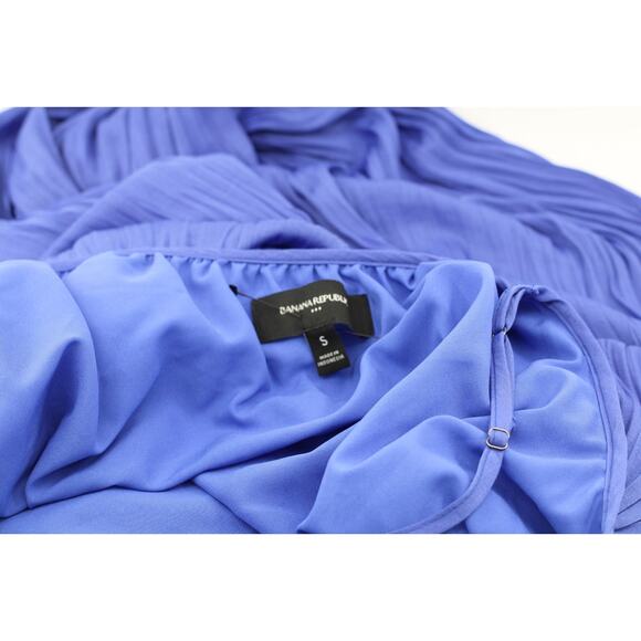 B0 NWoT BANANA REPUBLIC One Shoulder Pleated Maxi Lined Dress Purple Size S $160 - Picture 5 of 5